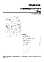 Panasonic JT-H300PR-E1 Operating Instructions Manual preview