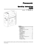 Preview for 1 page of Panasonic JT-H300PR-U1 Operating Instructions Manual