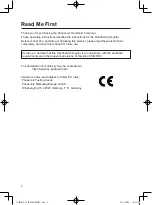 Preview for 2 page of Panasonic JT-H320HT-E1 Operating Instructions Manual