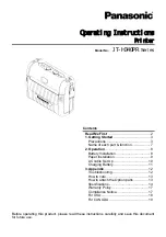 Предварительный просмотр 1 страницы Panasonic JT-H340PR Series Operating Instructions Manual