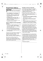 Preview for 4 page of Panasonic JX700G Series Operating Instructions Manual