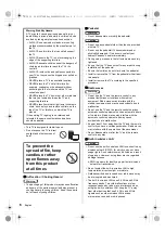 Preview for 6 page of Panasonic JX700H series Operating Instructions Manual