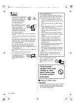 Предварительный просмотр 6 страницы Panasonic JX800G Series Operating Instructions Manual