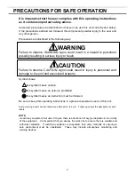 Preview for 4 page of Panasonic KM-DU53Y1 Operating Instructions Manual