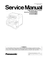 Panasonic KV-S5046H Service Manual предпросмотр