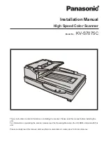 Panasonic KV-S7075C Installation Manual preview