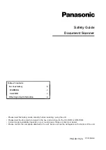 Panasonic KV-S7075C Safety Manual предпросмотр