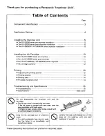 Предварительный просмотр 2 страницы Panasonic KV-SS010 Operating Instructions Manual