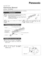 Preview for 1 page of Panasonic KV-SS05 Operation Manual