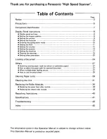 Preview for 2 page of Panasonic KV-SS855 Operation Manual