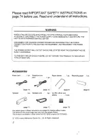 Предварительный просмотр 2 страницы Panasonic KX-2750NZ Operating Instructions Manual