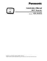 Preview for 1 page of Panasonic KX-A405 Installation Manual