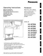 Preview for 1 page of Panasonic KX-B730A Operating Instructions Manual