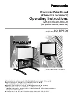 Preview for 1 page of Panasonic KX-BP8000 Operating Instructions Manual