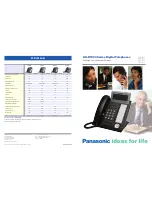 Preview for 1 page of Panasonic KX-DT 333 Series Specifications