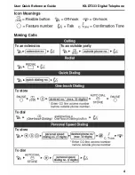 Preview for 4 page of Panasonic KX-DT 333 Series User Quick Reference Manual