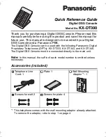 Предварительный просмотр 1 страницы Panasonic KX-DT390 Quick Reference Manual