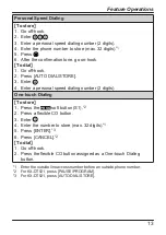 Preview for 13 page of Panasonic KX-DT521 Quick Reference Manual