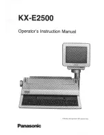 Preview for 1 page of Panasonic KX-E2500 Operator'S Instruction Manual