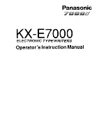 Panasonic KX-E7000 Instruction Manual preview