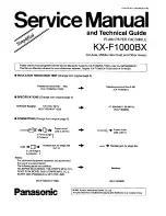 Preview for 1 page of Panasonic KX-F1000BX Service Manual