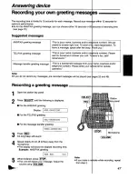 Preview for 47 page of Panasonic KX-F1110NZ Operating Instructions Manual