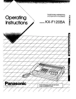 Panasonic KX-F120BA Operating Instructions Manual предпросмотр