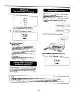 Предварительный просмотр 15 страницы Panasonic KX-F120BA Operating Instructions Manual