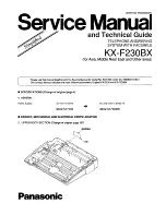 Panasonic KX-F230BX Service Manual And Technical Manual preview