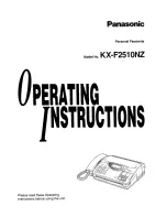 Panasonic KX-F2510NZ Operating Instructions Manual preview