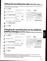 Preview for 63 page of Panasonic KX-F2581AL Operating Instructions Manual