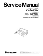Panasonic KX-F2681BX Service Manual preview