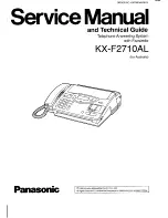 Panasonic KX-F2710AL Service Manual предпросмотр