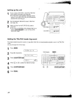 Предварительный просмотр 28 страницы Panasonic KX-F2781NZ Operating Instructions Manual