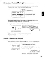 Предварительный просмотр 71 страницы Panasonic KX-F3100 Operating Instructions Manual