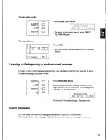 Предварительный просмотр 73 страницы Panasonic KX-F3100 Operating Instructions Manual