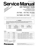 Panasonic KX-F580 Supplemental Service Manual preview