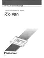 Panasonic KX-F80 Operating Instructions Manual preview