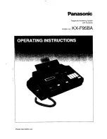 Panasonic KX-F95BA Operating Instructions Manual preview