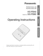 Предварительный просмотр 1 страницы Panasonic KX-FB40 Operating Instructions Manual