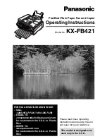 Panasonic KX-FB421 Operating Instructions Manual preview