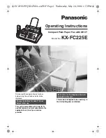 Panasonic KX-FC225E Operating Instructions Manual preview