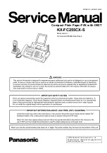 Preview for 1 page of Panasonic KX-FC255CX-S Service Manual