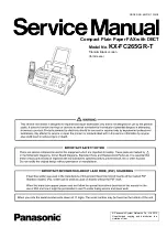 Предварительный просмотр 1 страницы Panasonic KX-FC265GR-T Service Manual