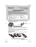 Preview for 1 page of Panasonic KX-FG6550 Installation Manual