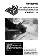 Panasonic KX-FHD332 Operating Instructions Manual preview