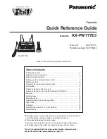 Preview for 1 page of Panasonic KX-FKN512 Quick Reference Manual