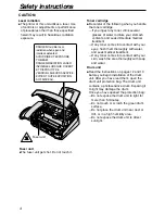 Preview for 4 page of Panasonic KX-FL501C Operating Instructions Manual