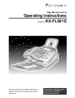 Panasonic KX-FL501E Operating Instructions Manual preview