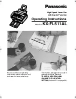 Panasonic KX-FL511AL Operating Instructions Manual preview